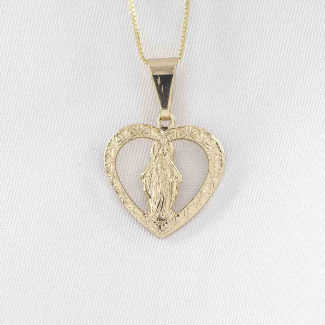 DIJE MILAGROSA CORAZON TALLADO