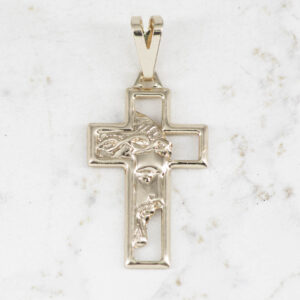 DIJE SILUETA CRUZ ROSTRO