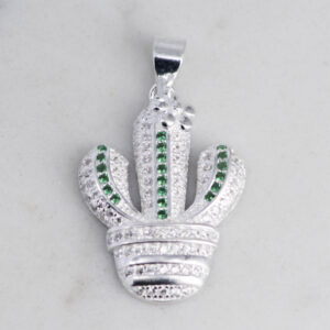 DIJE MACETA CACTUS CIRCONES