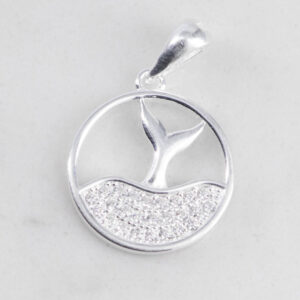 DIJE CIRCULO COLA DE BALLENA CIRCONES