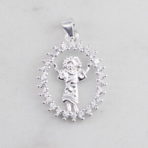 DIJE OVALO CIRCONES DIVINO NIÑO