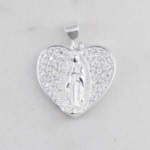 DIJE GUADALUPE CORAZON CIRCONES