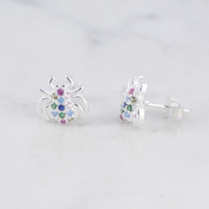 TOPO ARAÑA CIRCONES MULTICOLOR