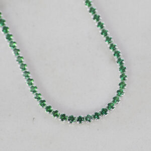 PULSERA TENNIS ESMERALDA 2MM-17CM