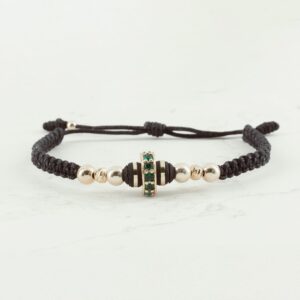 PULSERA TAMBOR ESMERALDA 4 Y 5MM