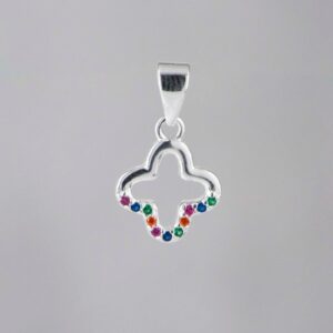 DIJE TIPO VAN CLEEF SILUETA CIRCONES